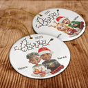 Love, Christmas, Gift For Wife, Gift For Husband, Gift For Couples, Gift For Boyfriend, Gift For Girlfriend - Love Light Christmas 3D Couple - Personalized Circle Ceramic Ornament