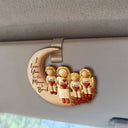 Gift For Grandma,Grandma - Grandkids,Family,Happy - Love You To The Moon & Back - Personalized Custom Shaped Car Visor Clip