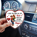 Gift For Couples,Gift For Husband,Gift For Wife,Gift For Boyfriend,Gift For Girlfriend,Funny - Love You With All My Butt - Personalized Custom Shaped Acrylic Car Visor Clip