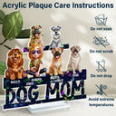 Dog Lovers,Dog Mom,Dog Dad - Lovely Dog Mom Dog Dad 3D Effect Print - Personalized Holographic Acrylic Plaque
