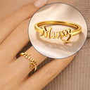 Gift For Yourself,Gift For Women,Gift For Mother,Gift For Grandma,Love - Lovely Ring For Mum And Grandma - Personalised Custom Shaped Ring