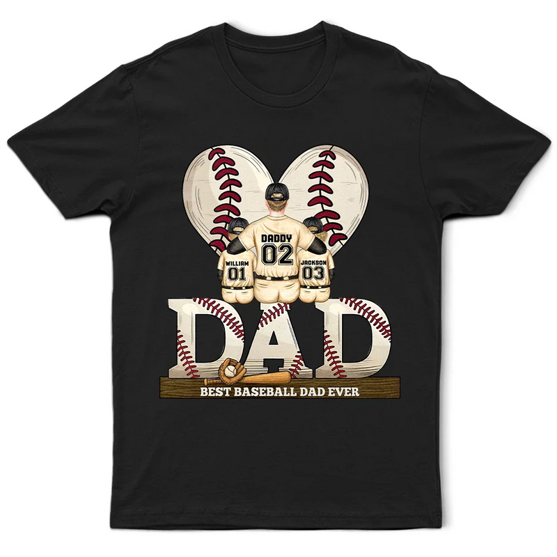 Gift For Father, Love, Baseball - Loving Best Baseball Dad Ever - Personalized T Shirt