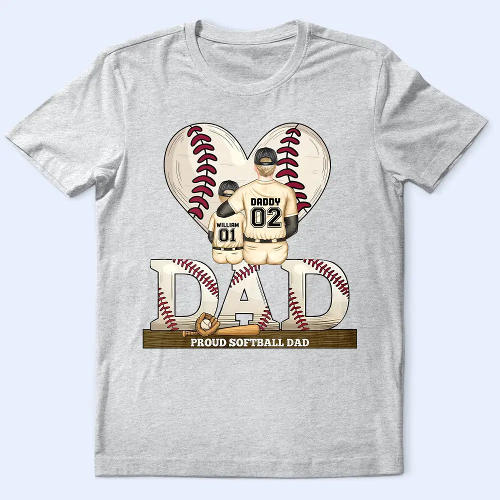 Gift For Father, Love, Baseball - Loving Best Baseball Dad Ever - Personalized T Shirt
