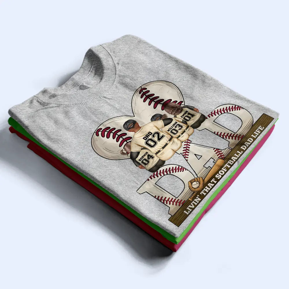 Gift For Father, Love, Baseball - Loving Best Baseball Dad Ever - Personalized T Shirt