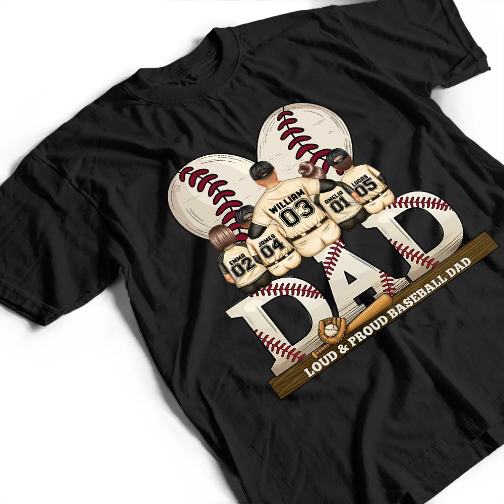 Gift For Father, Love, Baseball - Loving Best Baseball Dad Ever - Personalized T Shirt