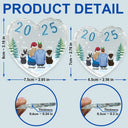 Love,Gift For Couples,Gift For Husband,Gift For Wife,Christmas,Pet Couple,Pet Lovers,Dog Lovers,Cat Lovers - Loving Couple Dog Cat - Personalized Heart Shaped Glass Ornament