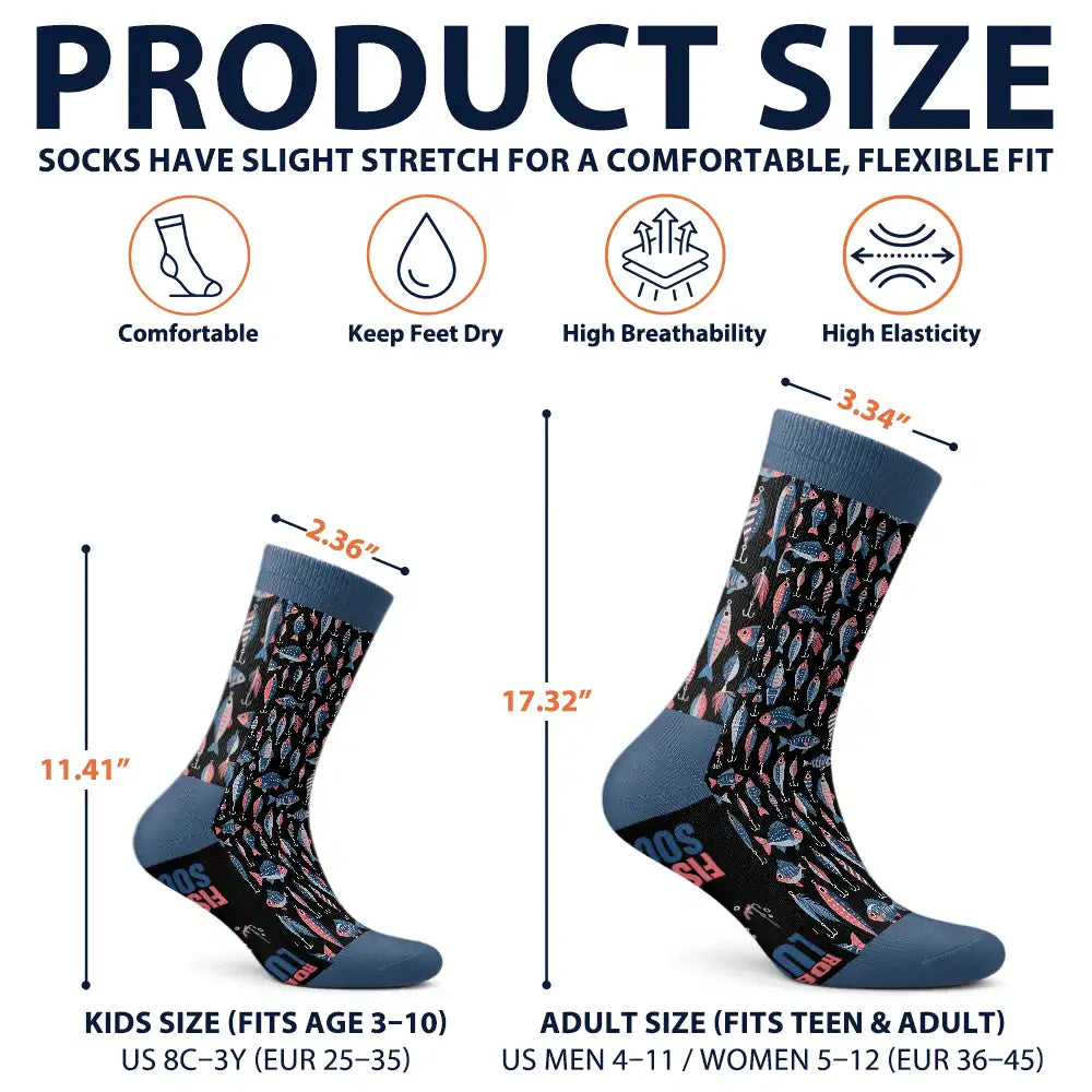 Top Market, Christmas, Gift For Men, Fishing, Gift For Yourself, Icon, Happy - Lucky Fishing Socks Fk Off I'm Fishing Gift For Fisherman - Personalized Socks