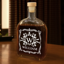 Family, Happy - Luxury Family Name - Personalized Whiskey Bottle