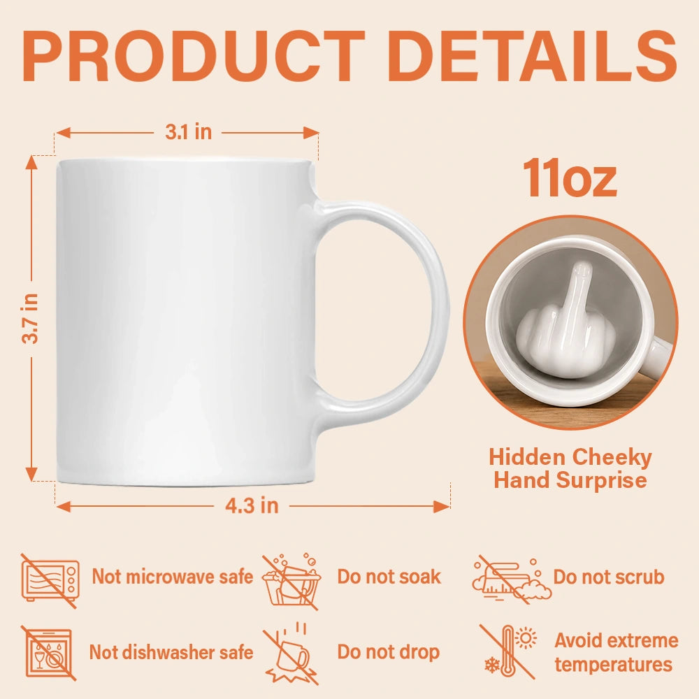 Gift For Colleagues,Christmas,Sarcastic,Custom Text - Hidden Message Mentally Off The Clock For Coworkers, Best Friends Christmas, White Elephant Gag Gifts - Personalized Mug