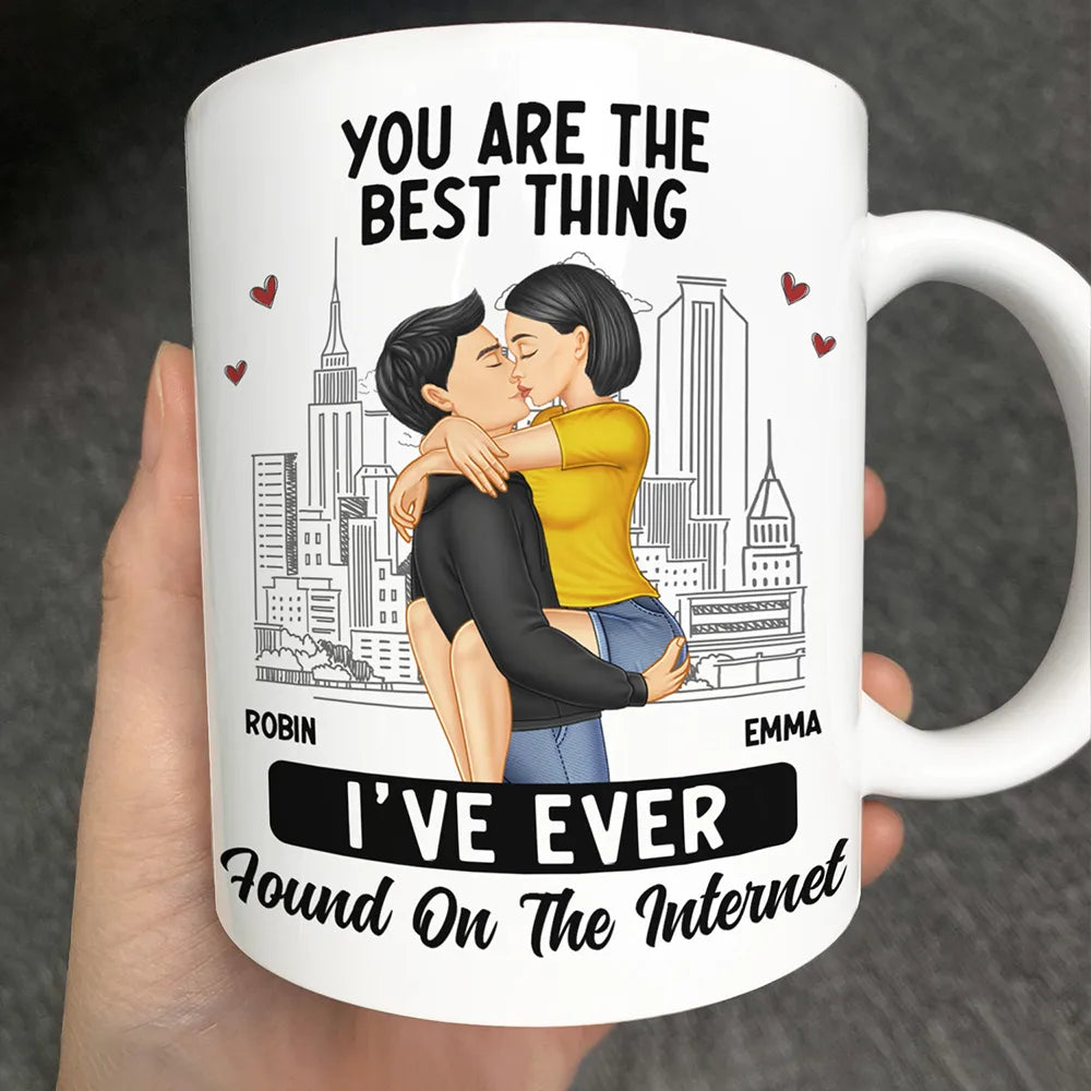 Kissing Couple Best Thing Found On The Internet - Personalised Mug