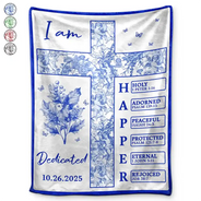 New baby,New Mom,New Dad,Christian,Love - Newborn Baby Baptized Dedicated Christened First Communion - Personalized Fleece Blanket, Sherpa Blanket