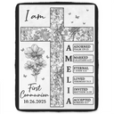 New baby,New Mom,New Dad,Christian,Love - Newborn Baby Baptized Dedicated Christened First Communion - Personalized Fleece Blanket, Sherpa Blanket
