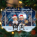 Gifts For Colleagues,Gift For Bestie,Funny,Christmas - Colleagues But The Craziness We Share Made Us Friends - Personalized Medallion Acrylic Ornament