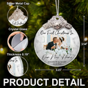 Gift For Couples,Gift For Husband,Gift For Wife,Christmas,Wedding,Love - Custom Photo First Christmas As Mr & Mrs Couples - Personalized Glass Ornament With Silver Cap