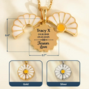 Memorial,Love - Memorial Mother Father Couple Custom Name And Date - Personalized Engraved Hidden Message Necklace