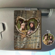 Hunting,Custom Photo,Love,Gift For Couples,Gift For Husband,Gift For Wife,Gift For Boyfriend,Gift For Girlfriend - Custom Photo Enjoy Your Hunt, Be Safe - Personalized Custom Shaped Car Visor Clip