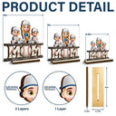 Baseball Mom We Love You - Personalized Custom Shaped 2-Layered Wooden Plaque