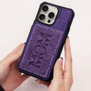 Gift For Mother,Gift For Grandma,Happy - Embossed Flower Leather Mom We Love You - Personalized Leather Flip Wallet Phone Case