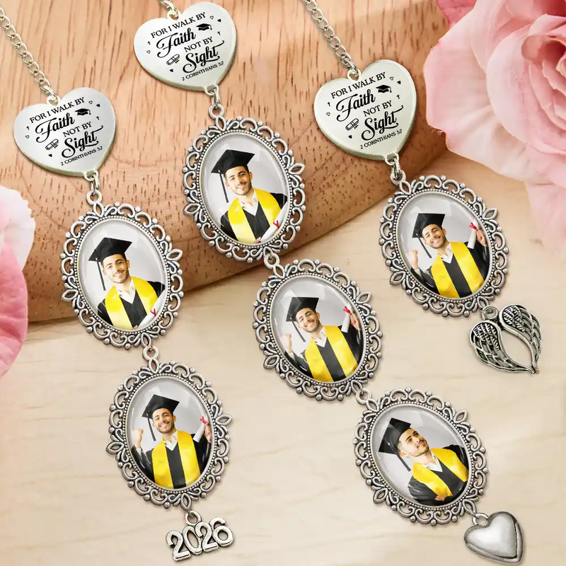 Graduation,Gift For Yourself,Gift For Daughter,Gift For Sisters,Gift For Bestie,Happy, Photo - Custom Photo Bible I Chose My Path But God Ordered My Steps - Personalized Graduation Tassel Charm