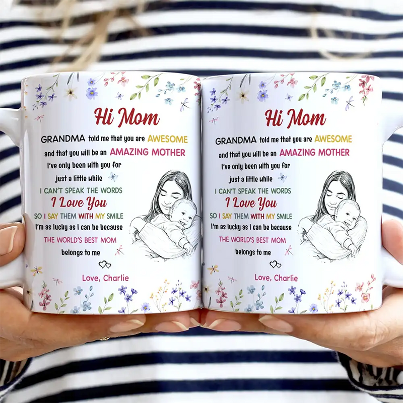 New Mom,Love,Gift For Mother,Photo - Custom Photo The World's Best Mommy Belongs To Me - Personalized White Edge-to-Edge Mug