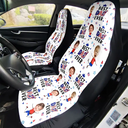 Gift For Father,Gift For Grandpa,Independence Day,Gift For Mother,Gift For Grandma,Photo,Icon,Humorous - Custom Photo Stars & Stripes Best Mom Dad Grandma Grandpa Ever - Personalized Car Seat Cover