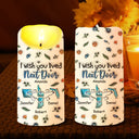 Gift For Bestie, Gift For Sisters - I Wish We Lived Closer - Personalized Flameless LED Candle