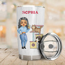 Cat Mom - Gift For Cat Lover - Personalized Custom Tumbler