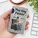 Pet Lovers, Pet Dad - Pet Dad The Dog Father Funny Dog Cat - Personalized Card Wallet With Money Clip