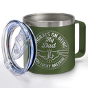 Gift For Brothers, Gift For Bestie, Gift For Men - Congrats On Being My Brother You Lucky Man - Personalized 14oz Stainless Steel Tumbler With Handle