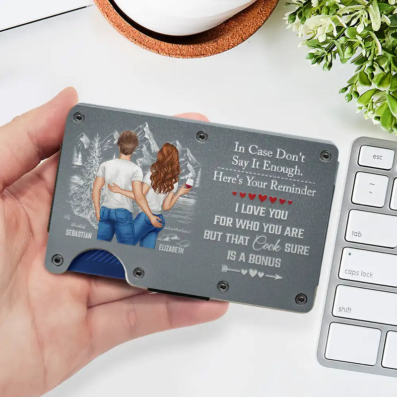 Gift For Couples,Gift For Husband,Gift For Wife,Funny - Couple Little Reminder After Year I Still Love You - Personalized Card Wallet With Money Clip