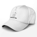 Gift For Father,Gift For Grandpa,Golf,Happy - Custom Photo Pencil Sketch Best Dad Grandpa By Par Golf Clubs - Personalized Classic Cap
