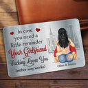 Gift For Couples,Gift For Husband,Gift For Boyfriend,Funny - Couple In Case You Need A Little Reminder Your Wife Loves You - Personalized Aluminum Wallet Card