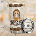 I Run On Caffein Dog Hair - Gift For Dog Owner - Personalized Custom Tumbler