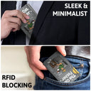 Pet Lovers, Pet Dad - Pet Dad The Dog Father Funny Dog Cat - Personalized Card Wallet With Money Clip