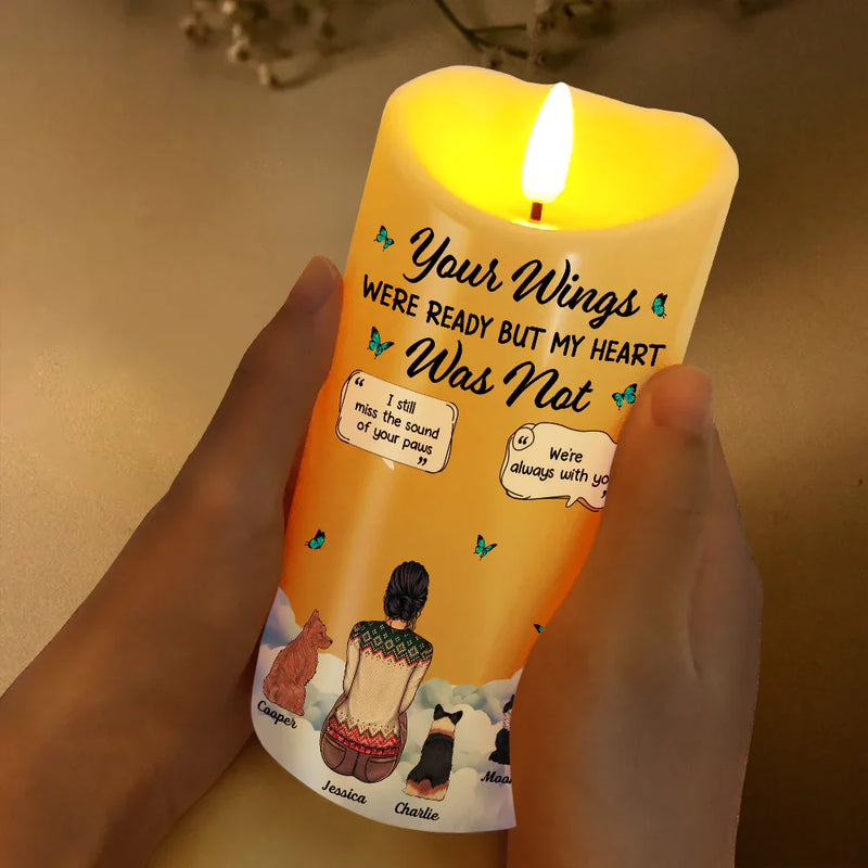 Memorial,Pet Lovers,Dog Lovers,Cat Lovers,Sad - Memorial Your Light Will Always Shine In My Heart - Personalized Flameless LED Candle