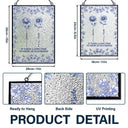 Gift For Bestie,Love - Toile De Jouy Butterfly Birth Flower Grow An Old Friend - Personalized Vertical Stained Glass Suncatcher