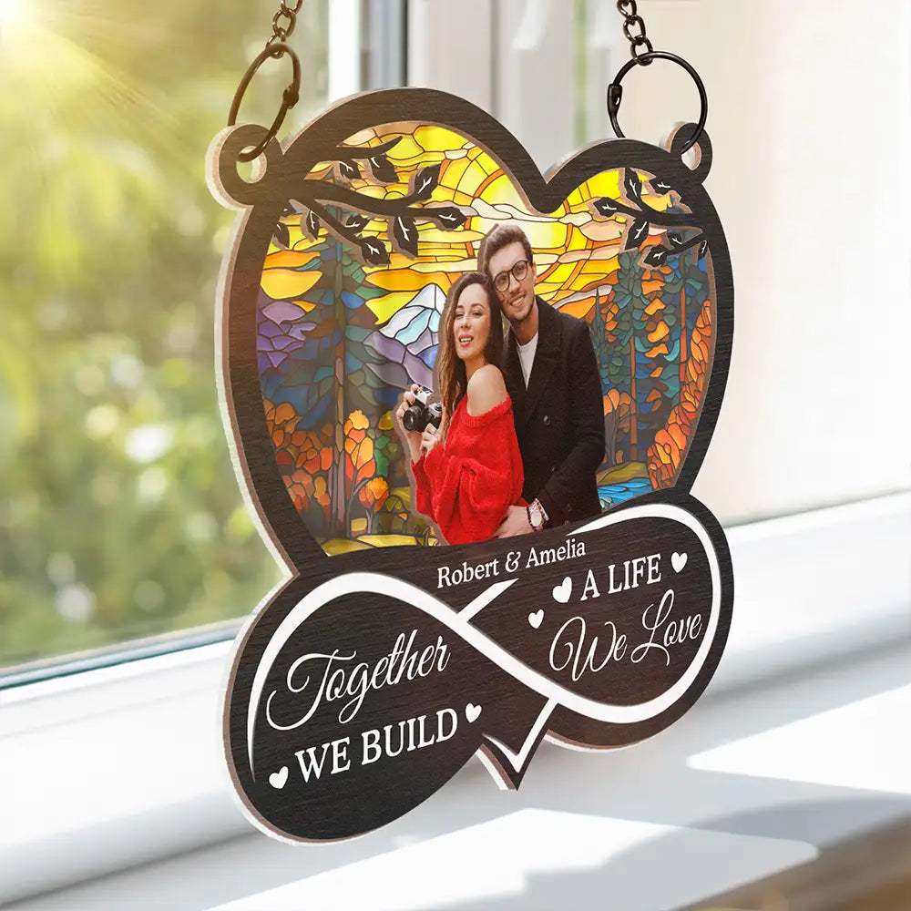 Gift For Couples, Gift For Husband, Gift For Boyfriend - Custom Photo You & Me We Got This Till Our Last Breath Couple - Personalized Window Hanging Suncatcher Ornament