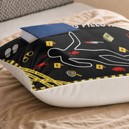 Christmas,Custom Text,Gift For Couples,Gift For Wife,Gifts For Her,Happy - Gift For True Crime Lovers - Personalized Binge Watching Pocket Pillow