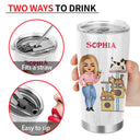 Cat Mom - Gift For Cat Lover - Personalized Custom Tumbler