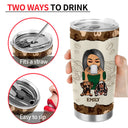 I Run On Caffein Dog Hair - Gift For Dog Owner - Personalized Custom Tumbler