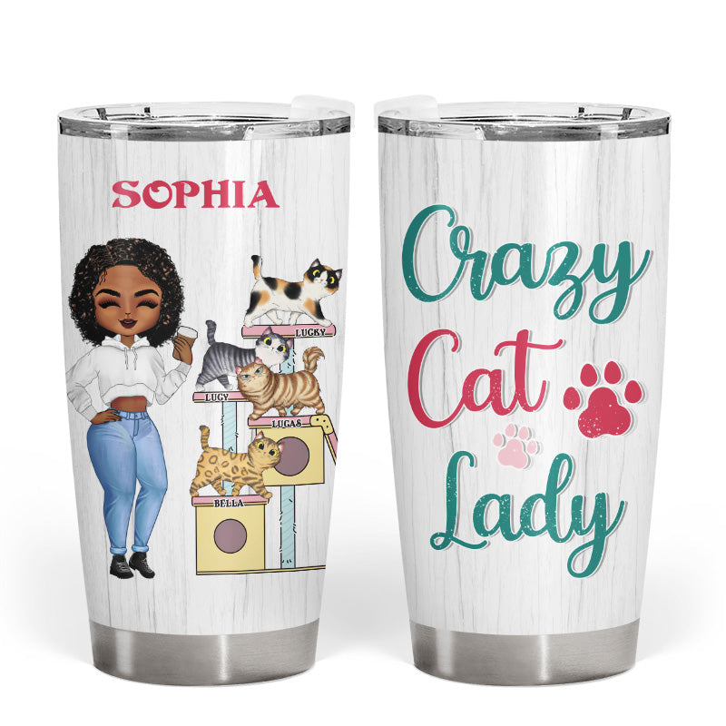 Cat Mom - Gift For Cat Lover - Personalized Custom Tumbler