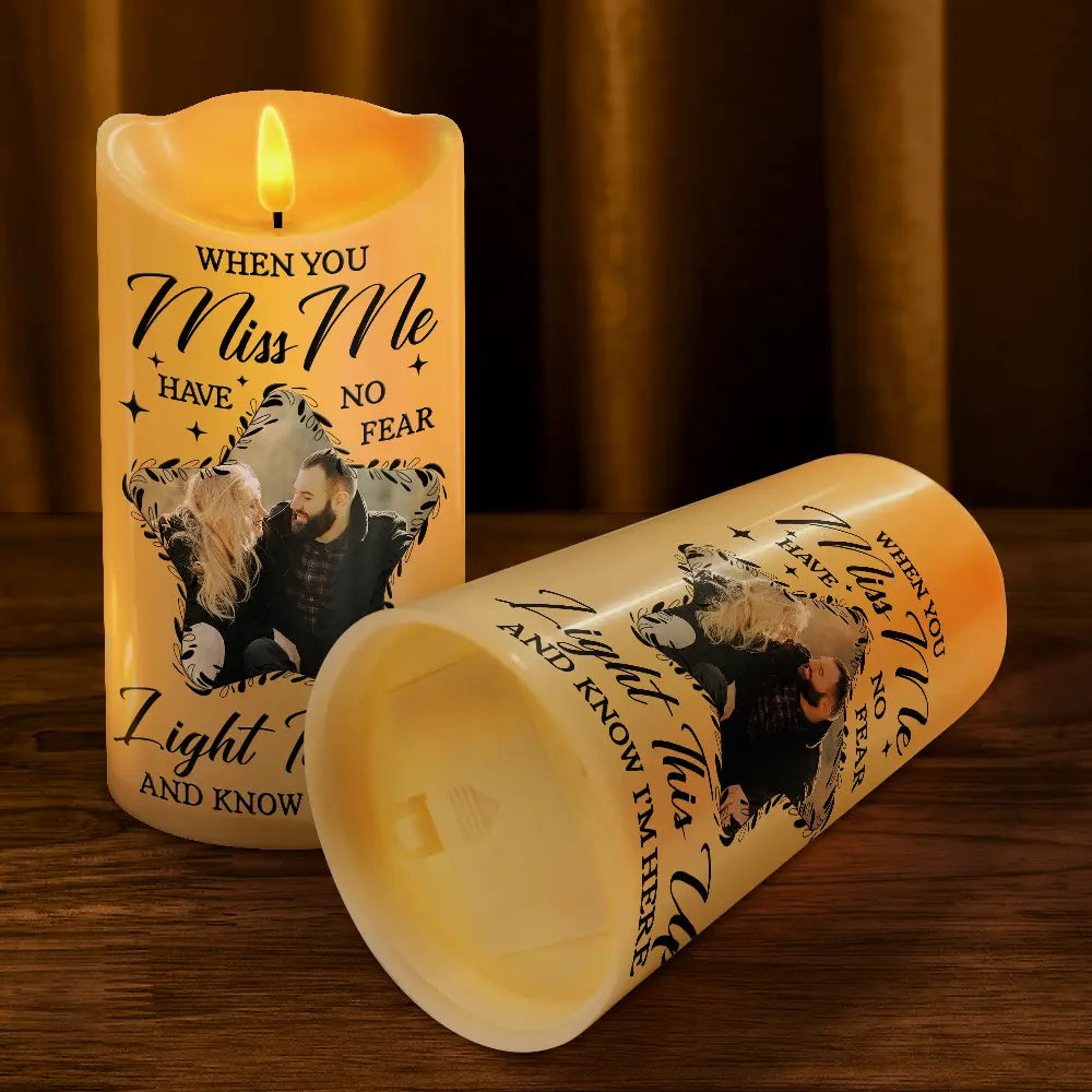 Memorial,Custom Photo,Sad - Custom Photo Memorial You Were The Light Of Our Lives - Personalized Flameless LED Candle