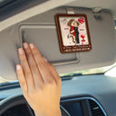 Gift For Couples, Gift For Husband, Gift For Boyfriend - Hugging Couple Together Since - Personalized Custom Shaped Car Visor Clip
