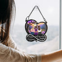 Mom - Daughters (Adult) - Mother And Daughter Forever Linked Together - Personalized Window Hanging Suncatcher Ornament