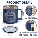 Gift For Brothers, Gift For Bestie, Gift For Men - Congrats On Being My Brother You Lucky Man - Personalized 14oz Stainless Steel Tumbler With Handle