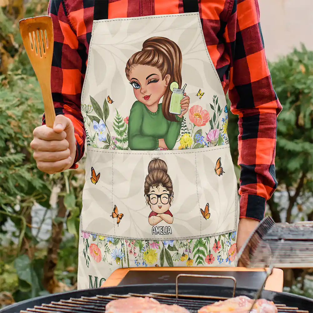 Grandma's Kitchen With Grandkids - Personalized Apron