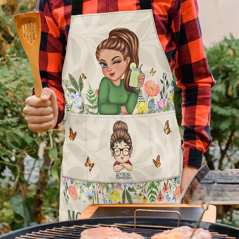 Grandma's Kitchen With Grandkids - Personalized Apron