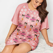 Custom Photo,Gift For Mother,Gift For Grandma,Happy - Custom Photo Best Mom Grandma Ever Flower Pattern - Personalized Women's Sleep Tee