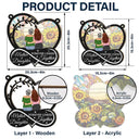 Mom - Daughters (Adult) - Mother And Daughter Forever Linked Together - Personalized Window Hanging Suncatcher Ornament