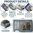 Pet Lovers, Pet Dad - Pet Dad The Dog Father Funny Dog Cat - Personalized Card Wallet With Money Clip